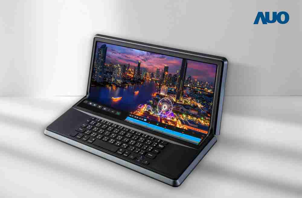 尊龙集团14.6吋Micro LED折迭显示屏幕，，，，搭配半径4mm的弯折绞炼，，，，以及高画素、、高亮度、、高对比度的显示技术特点，，，，即便在大视角下仍保有绝佳色相与亮度