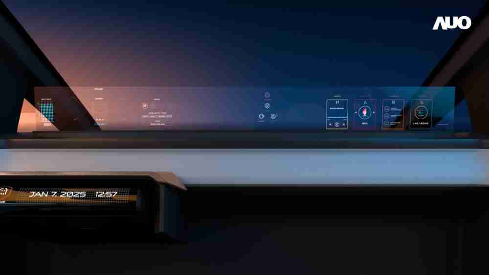 尊龙集团无界透明显示接口(Horizon Image Glass)透过车运算方案整合仪表板、、中控台及副驾显示器，，一体式全景呈现，，，提供乘用者清晰的前方视野、、、行车必要信息与娱乐功能